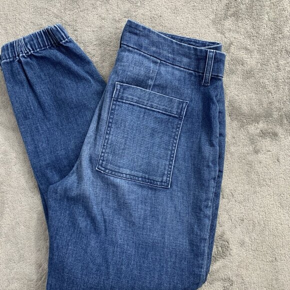 Frank & Eileen Jameson Jeans Womens 0 Blue Utility Denim Joggers Casual - Picture 2 of 13